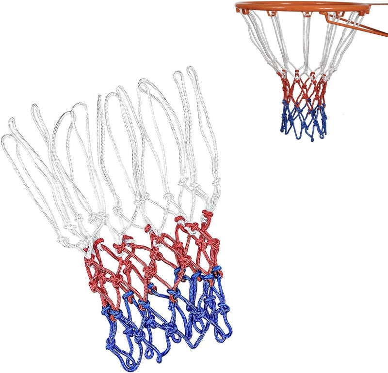 HexinYigjly Basketball Net Replacement, Basketball Hoop Net, Basketball Net Outdoor Heavy Duty, Basketball Replacement Nets for Indoor Outdoor, All Weather Anti Whip, 12 Loops Standard Size - Image 1